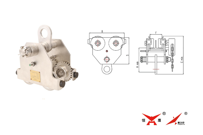 結構簡單，操作方便、輕巧型調運配套起重機械，以手鏈驅動起吊貨物